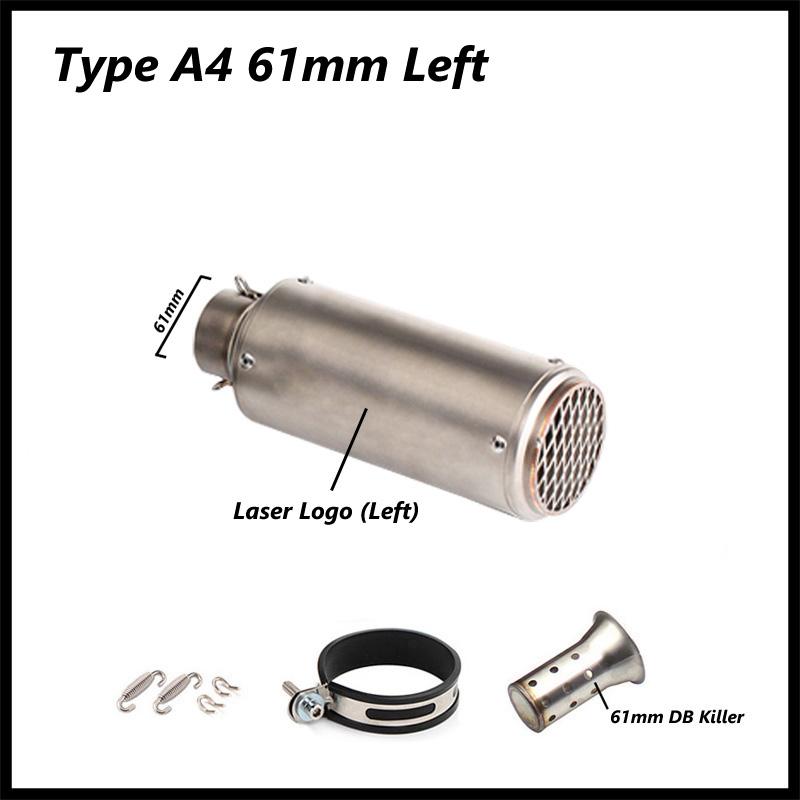 51mm 61mm Motorcycle Exhaust Pipe Muffler DB Killer Left Right Side Universal for ER6N SV650 CRF230 Z800 R1 CB650F CB1000R MT07
