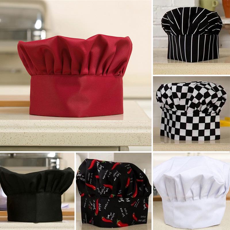 Comfortable Cook Catering Hat Adjustable Men Kitchen Baker Chef Elastic Soft Cleaning Cap