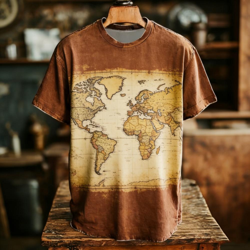 Europe and America Vintage Men's T-Shirts Fashion Street Short Sleeve Tee Shirts Loose Outdoor Casual Clothing T-shirt Women Tees Tops