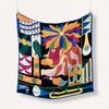 53cm Korean Cartoon Printed Decoration Painting Small Square Scarf Foulard Hijabs For Women