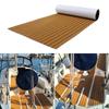 1200x550x5mm EVA Foam Faux Teak Boat Decking Mat Brown Deck Sheet Yacht Flooring Anti Skid Mat Self Adhesive Vehicle Pad