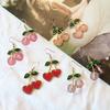 Серьги-вишенки 'Любовь', Серьги с вишенками для милых девушек, Капающее масло, Простой дизайн