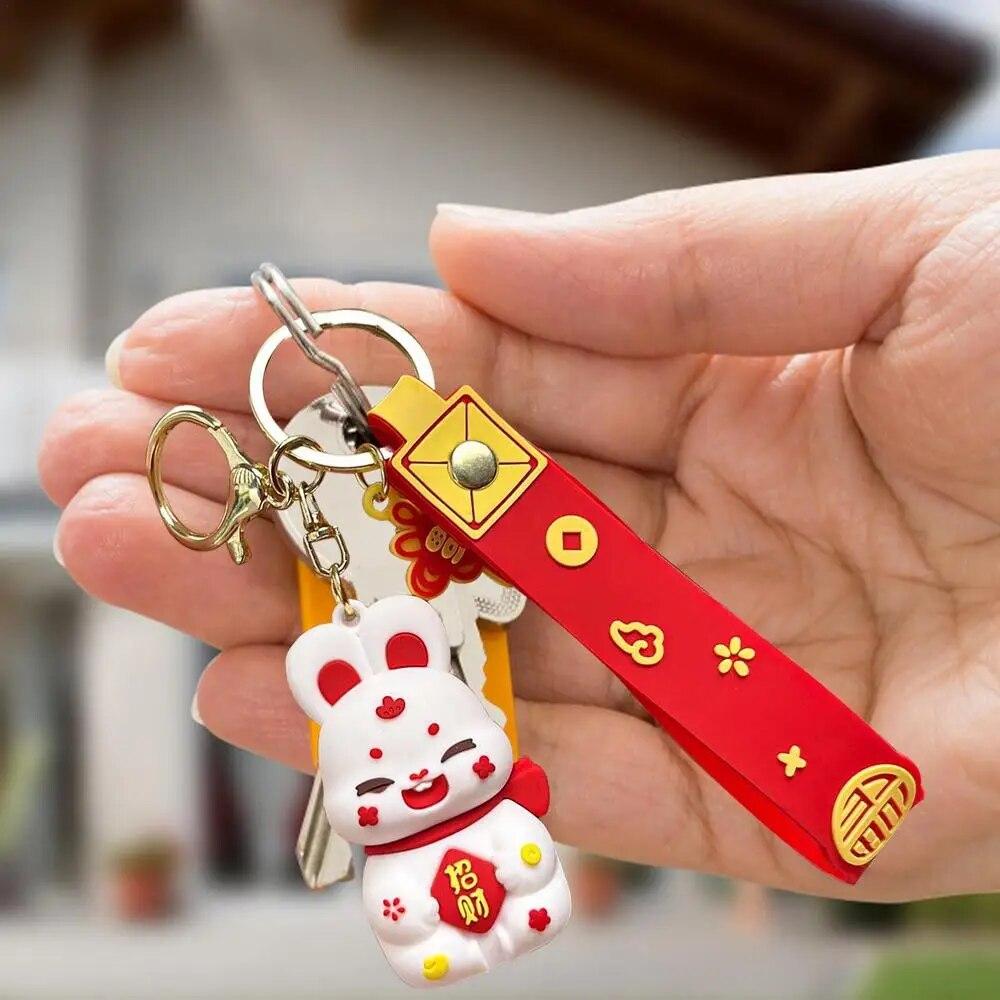 Китайский Новый год милый кролик брелки кролик подвесные аксессуары декоры