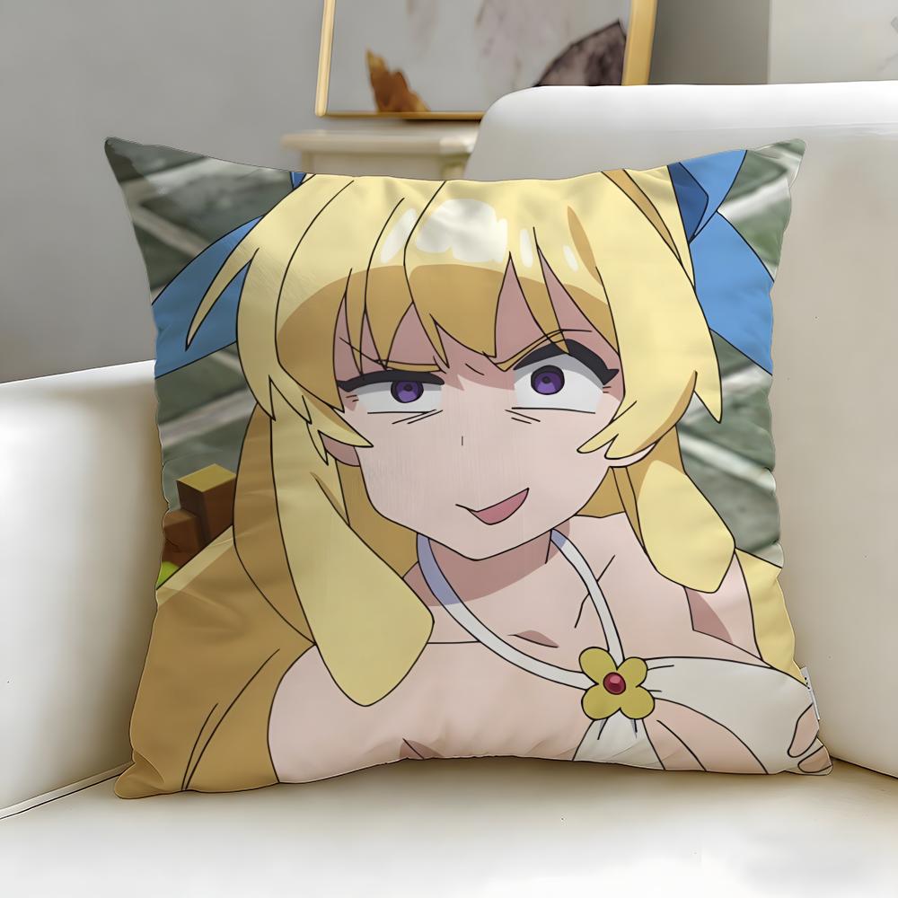 isekai anime Cautious Hero Cushion Cover Soft EasyWash Pillow Case Versatile for Couch Bed Travel and Office