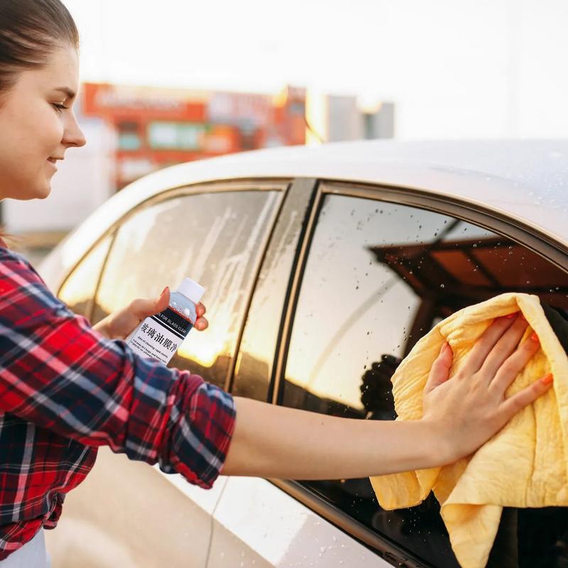 Oil Film Remover for Car Window 100ml Car Window Cleaning Agent Window Washer Fluid Anti-Fog Automotive Glass Cleaner Windshield