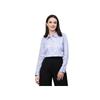 Style Quotient Женская однотонная синяя рубашка из шамбре, официальная
