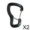 2x Multi Function Hammock Carabiner Clip Mountaineering Equipment Safety Sturdy 8kN Double Elastic