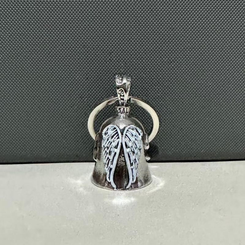 1 Piece Biker Riding Bell Pendant Riding Bell Angel Guardian Keychainportable Motorcycle Accessories For Biker Riders Gift