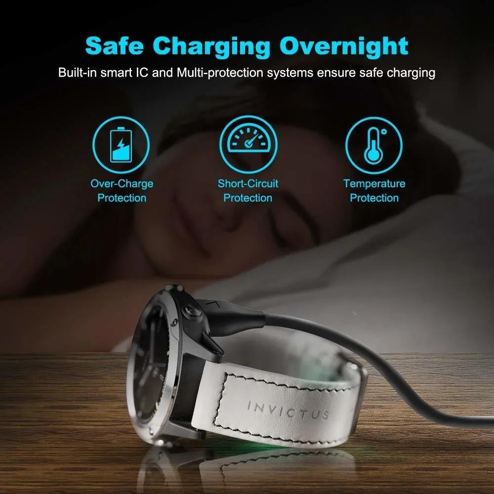 1M USB-кабель для зарядки для Garmin Fenix 7 7S 7X 6 6S 6X 5 5S 5X Vivoactive 3 4 4S Venu 2 2S SQ с пылезащитной заглушкой