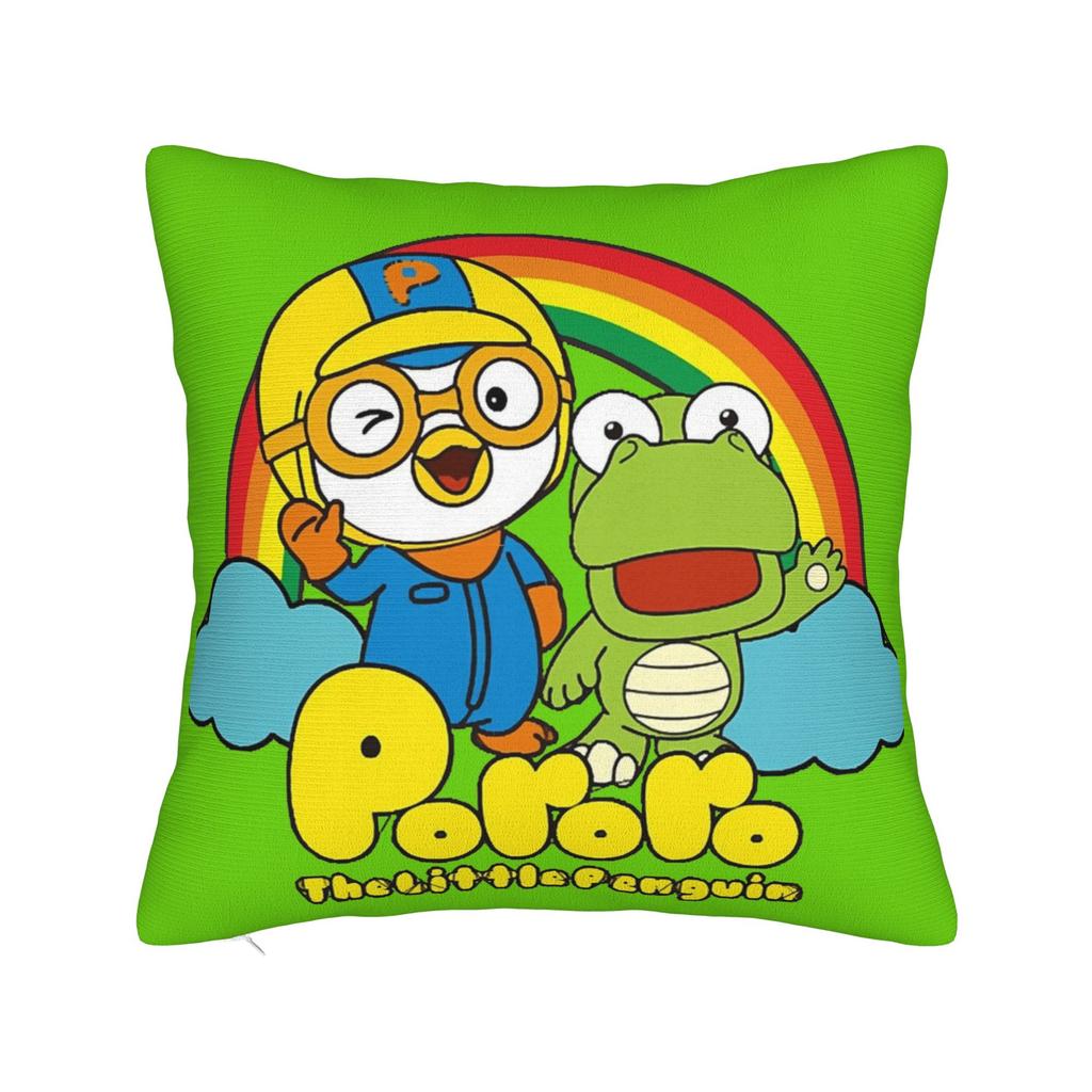Чехол на подушку с героями мультфильмов Loopy, Petty, Crong, Eddy, Pobys, Pororo Пингвиненок, Декоративный чехол на подушку