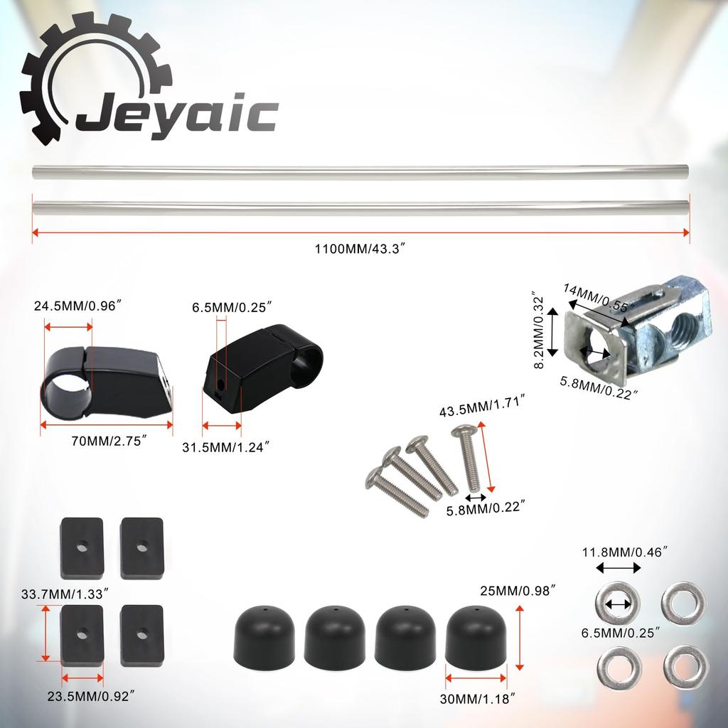 Jeyaic Car Storage Carrier Side Cross Ride and Right Compatible with Toyota Voxy 80 Serena C27 Series Bars, Bars, (Left Set) Noah, Series, Minivans,