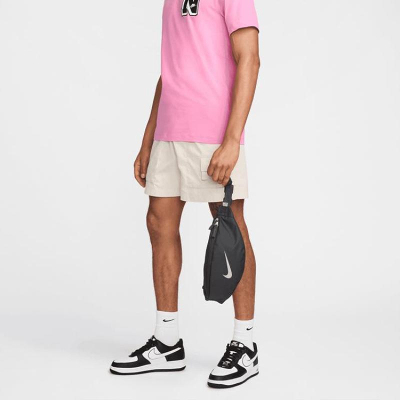 Nike Полиэстеровая поясная сумка обычная унисекс угольно-серая повседневная FZ7221-060