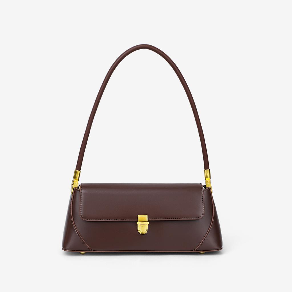 Women's bag autumn new trend 2025, underarm bag for women, genuine leather small bag, ins-style French mixed bag, niche retro shoulder bag