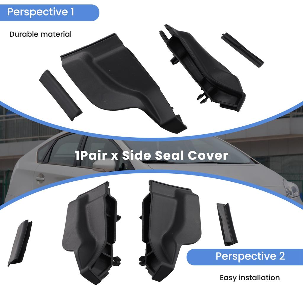 M93K-1Pair Front Cowl Side Vent Cover Windshield Wiper Side Cowl Cover For Toyota Prius 2010-2015 55083-47020 55084-47020