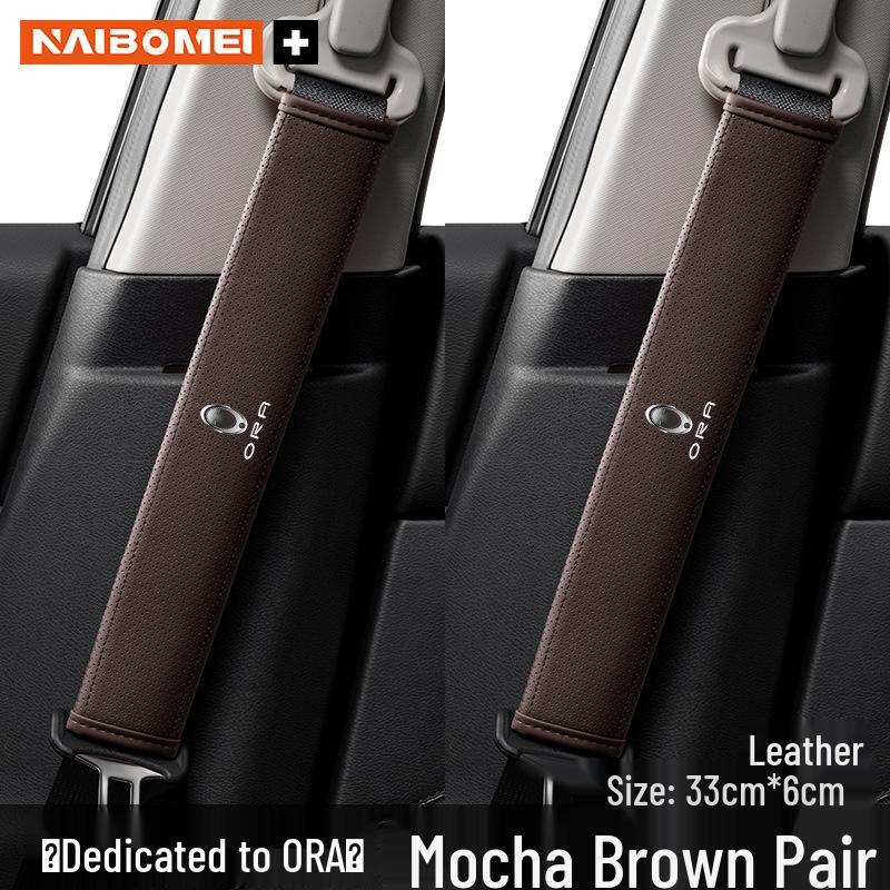 ORA Good Cat Car Seat Belt Shoulder Pad Protector for Lightning, Ballet, Black, and White Cat Models - Interior Accessory.