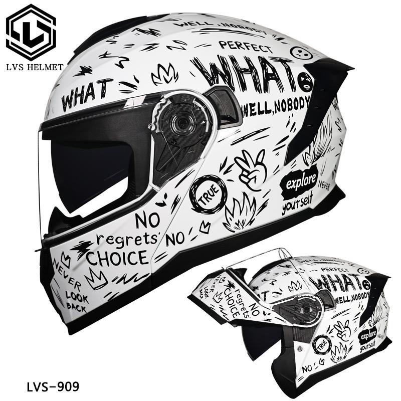 Новый модульный мотошлем-флип LVS с двойным стеклом, полнолицевой шлем Casco para Motos, высококачественный шлем capacete, одобренный DOT