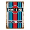 Martini Racing Team Винтажная жестяная табличка Ретро Настенное искусство Декор для гаража Коллекционный предмет