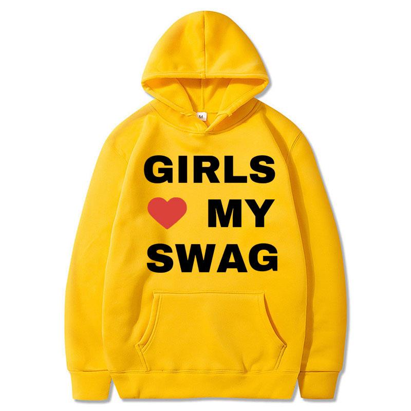 Худи с принтом рэпера Chief Keef 'Girls Love My Swag' Мужская мода Популярные повседневные толстовки Свободные худи Уличная одежда