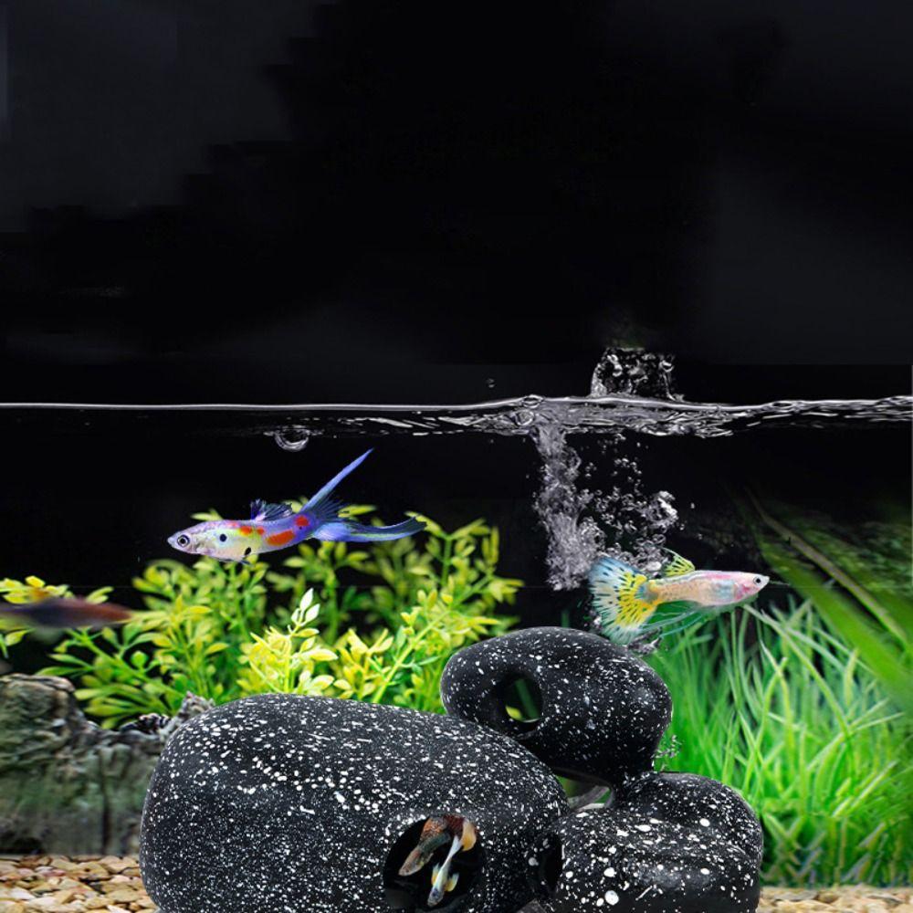 Ceramic Cichlid Stone Cave Eco-friendly Hiding Tank Cave Fish Eluding House Pond