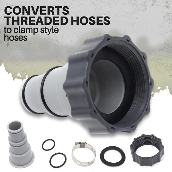 Адаптер для шланга Многоразовый идеальный резьбовой соединитель Переходник для шланга насоса Адаптер для замены шланга фильтра для бассейна для Intex Fit ARU