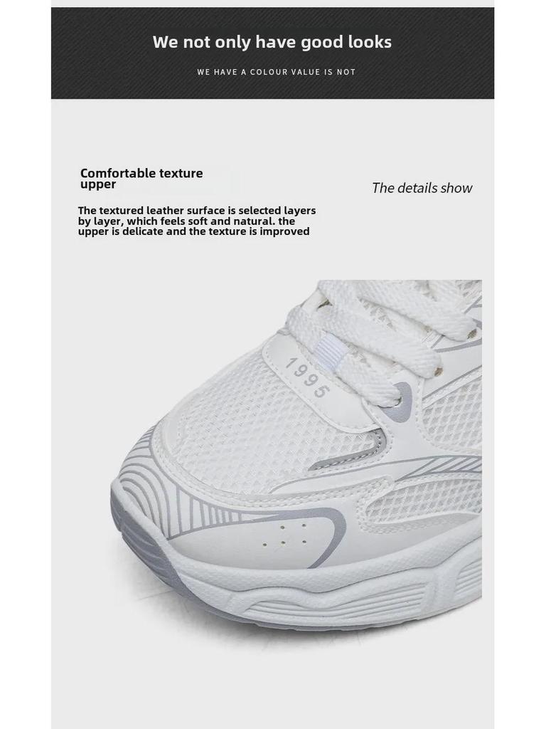 Men's Silver Mesh Casual Sneakers: Breathable, Height-Boosting, Chunky Sole Running Shoes for Autumn