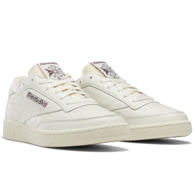 Reebok Club C 85 Vintage Chalk Alabaster Кроссовки унисекс Кремово-бордовые GX3681