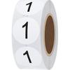 Hybsk Number Stickers 1-10 1" Inch Round Office Warehouse Organization Inventory Storage Labels - 500 per roll 5000 Total Stickers (Gloss Paper)