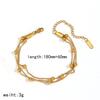 18K Gold Stainless Steel Chain Bracelet - Elegant DIY Jewelry for Women