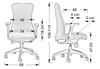Swivel chair with extendable seat KENTON BLACK