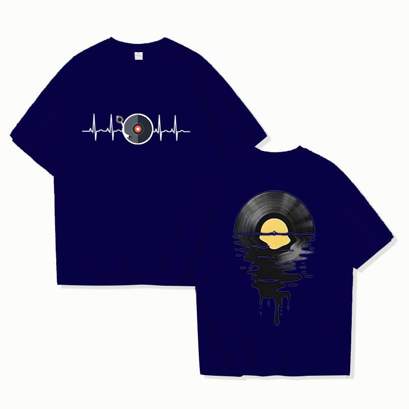 Футболки для любителей музыки для мужчин и женщин, DJ Music Gifts, одежда, принт с граммофонной пластинкой, забавная футболка, футболка для мужчин