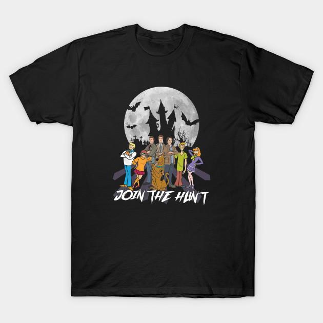 Asian Size Men Black Print T-shirt Supernatural Join The Hunt , Supernatural Winchesters No-Cut Heat Transfer Print Cotton Tshirt