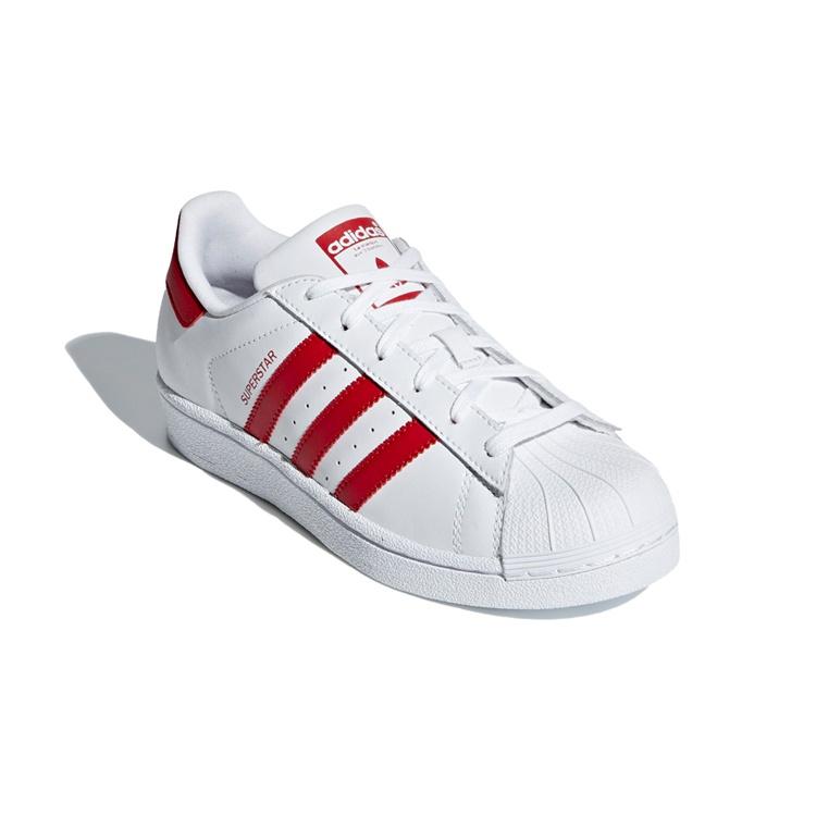 (GS) adidas Superstar J 'White Scarlet' Kids' CG6609