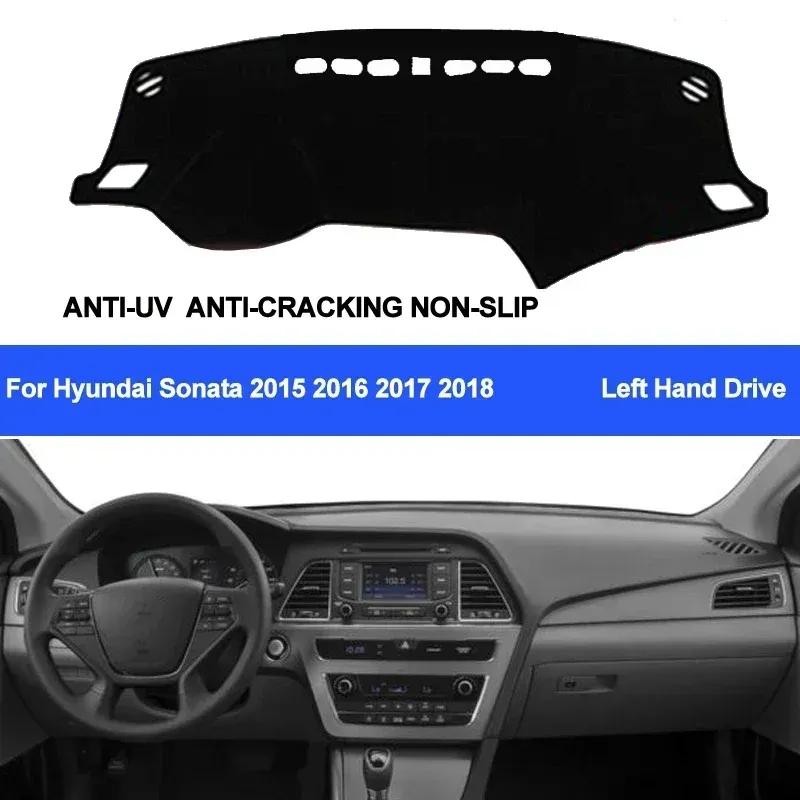 Накладка на панель автомобиля Нескользящая подкладка Для Hyundai Sonata 2015 2016 2017 2018 Sonata 9 Коврик на панель автомобиля Защитная от солнца Подкладка Анти-УФ Подушка