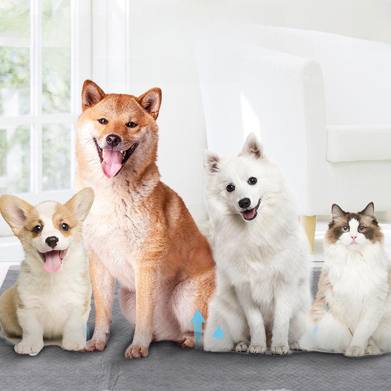 Bamboo Charcoal Pet Urine Pads - Thick, Deodorizing, Disposable, Absorbent Pet Diapers