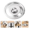 Круглая крышка для кастрюли из нержавеющей стали, утолщенная крышка для кухни, новая крышка для кастрюли, кухонные принадлежности