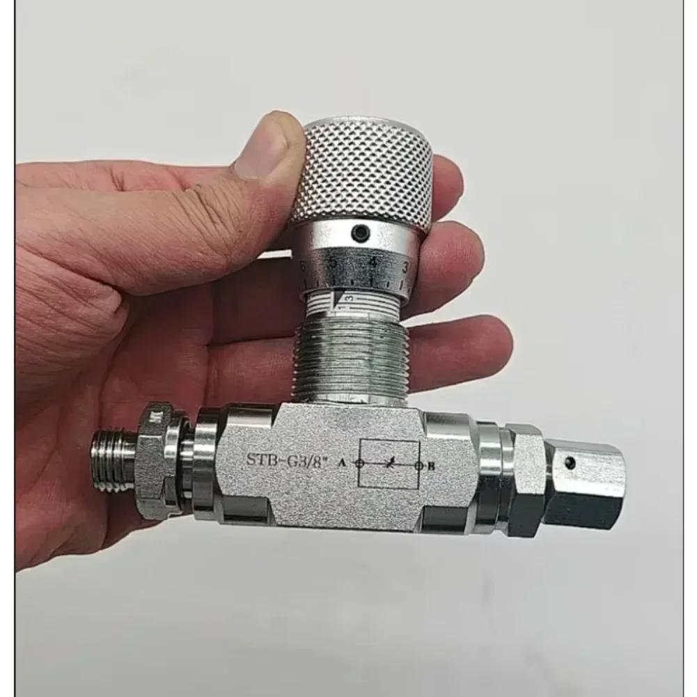 1 Pc Two-way Throttle Valve With 08L Connector Bidirectional Flow Limiter Hydraulic Valve, Carbon Steel Flow Control Valve
