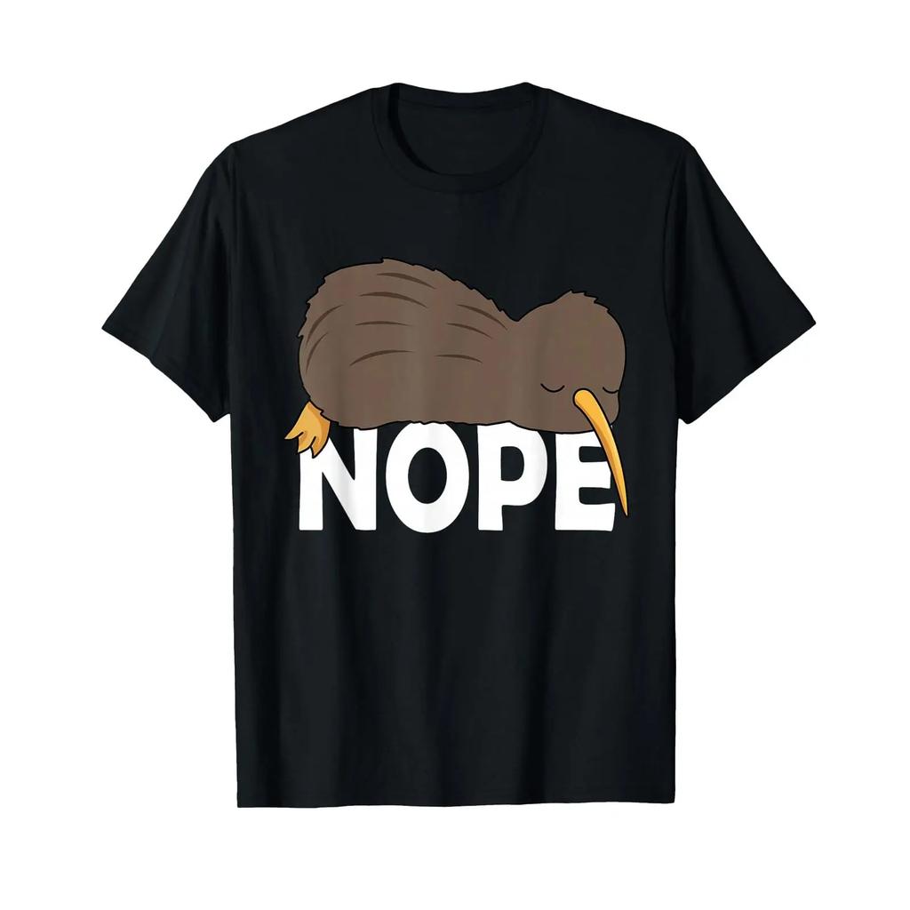 Kiwi T Shirt Unisex Bird Unisex New Zealand Nope Vintage Versatile Unisex Slightly Fashion Top For Everyday Wear Breathable