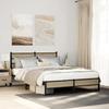 VidaXL Metal Bed Frames Without Mattress Sonoma Oak 140x200 Cm 4017273
