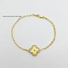Yijia Gold-Plated Four Leaf Clover Bracelet - High Color Retention, Versatile & Stylish