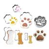 Набор формочек для печенья Yousheng Dog с верхом из ПВХ, формочки для печенья в виде собачьей кости и лапы, симпатичные формочки для печенья в виде животных, форма для лакомства для домашних животных