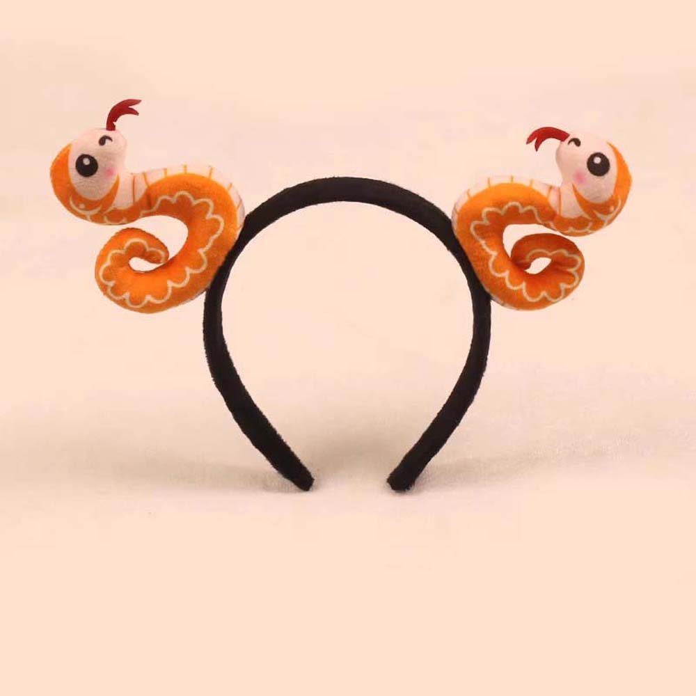 Wash Face Plush Snake Headband Korean Style New Year Hair Hoop Funny Plush Snake Hairband Unisex