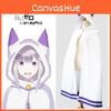 Изысканный плащ Эмилии для косплея Rezero Стильный плащ с капюшоном для поклонников аниме