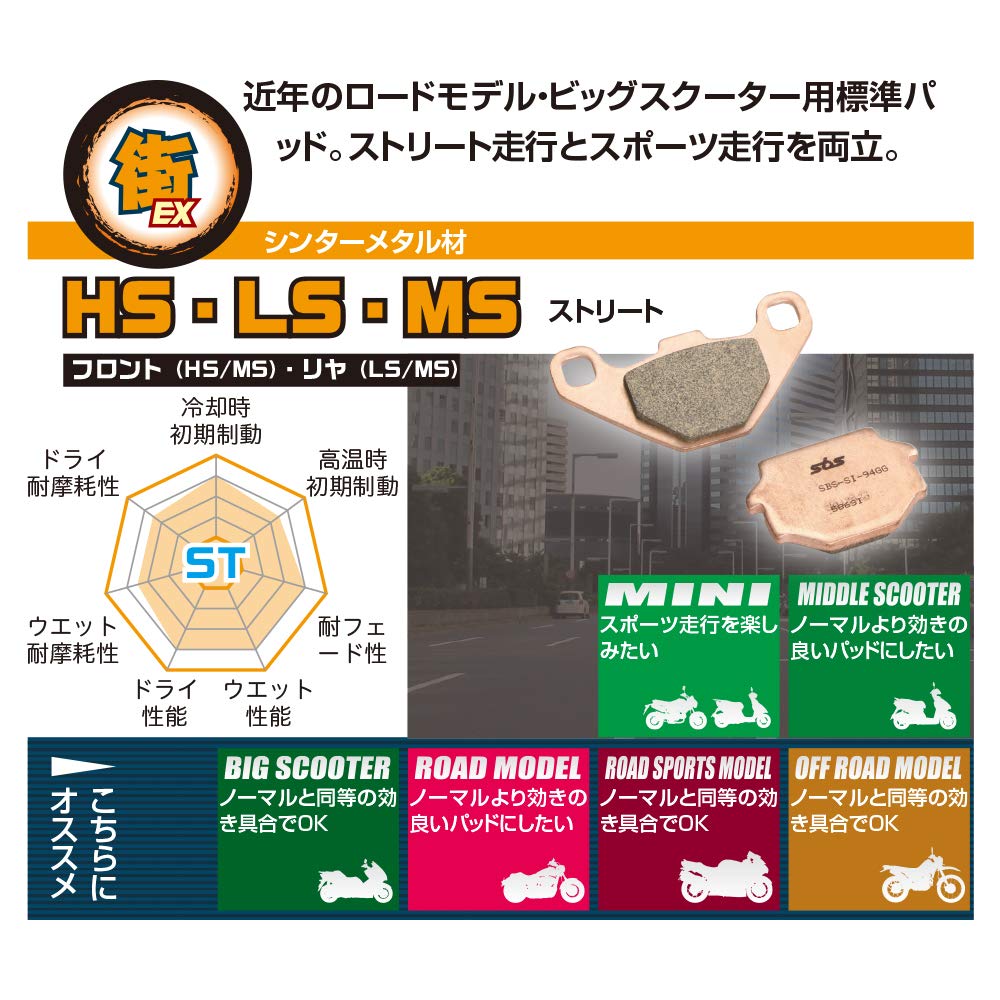 Тормозная колодка KITACO SBS 809HS Sinter Metal CBR600RR CBR1000R VFR800F/X и т.д.. 777-0809020