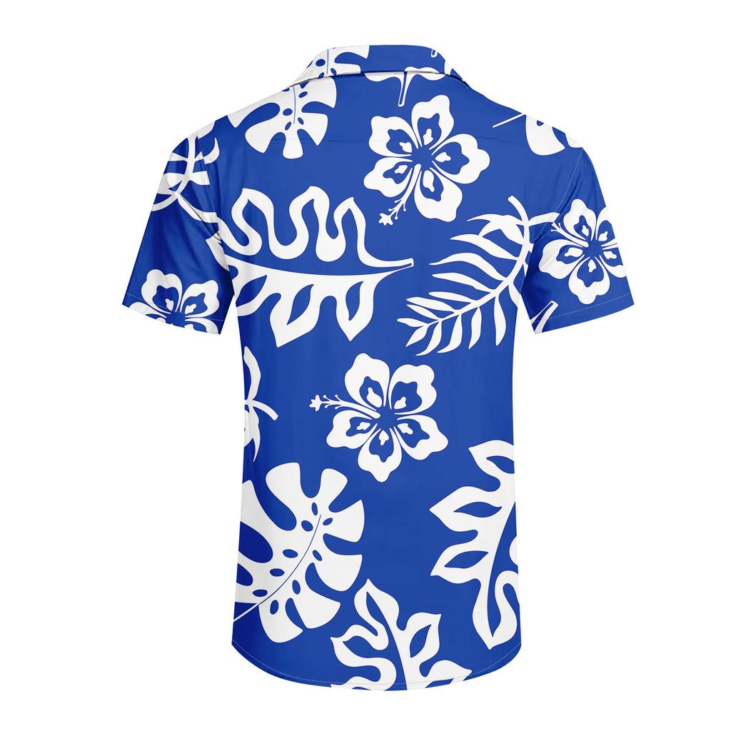 Мужская повседневная свободная рубашка с короткими рукавами, модная рубашка с принтом, топ