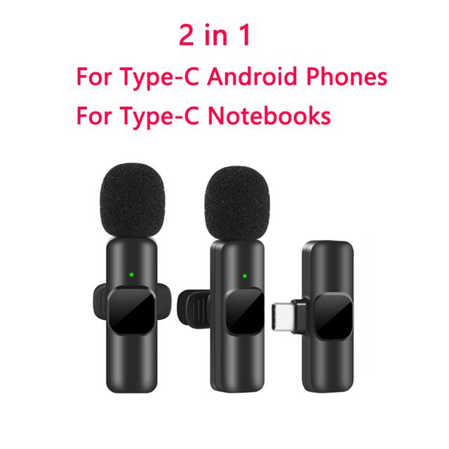 1PC New Wireless Lavalier Microphone Portable Audio and Video Recording Mini Microphone