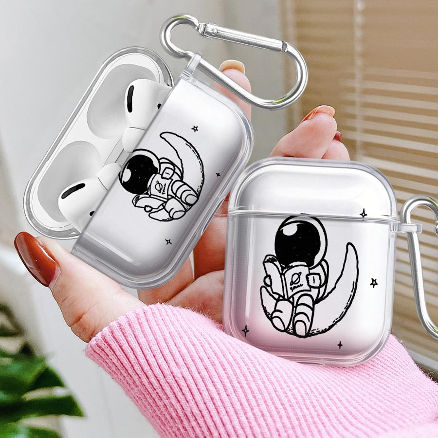 Космический Лунный Астронавт Чехол Для Airpods Pro Pro3 2 3 1 4 Pro2 Прозрачный Чехол-Крышка Для Наушников