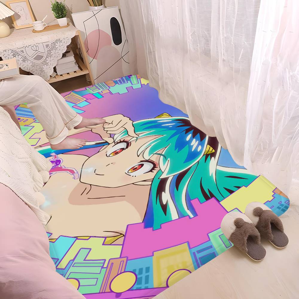 Anime Urusei Yatsura Hallway Carpet Washable Non-Slip Living Room Sofa Chairs Area Mat Kitchen Doormat Area Rug