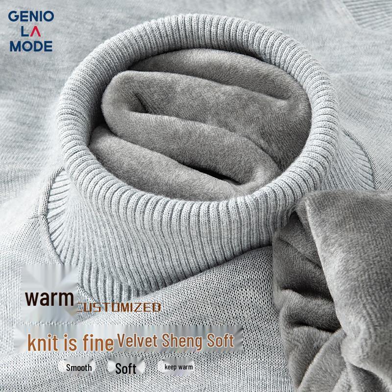 Мужской зимний термо-свитер с высоким воротником GENIOLAMODE