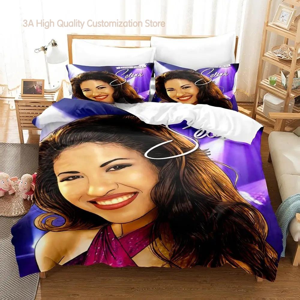 Популярный комплект постельного белья Селены Кинтанилья Односпальный Двуспальный Полный Queen King Размер Комплект для кровати Взрослая спальня Комплекты пододеяльников Комплект простыней