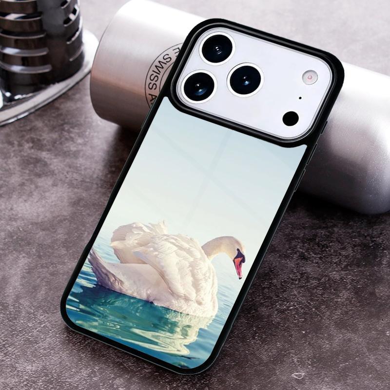 Красивый Белый Лебедь Птица Чехол Для Телефона Для iPhone 17 16 15 14 13 12 11 Pro Max Plus 17Air Мягкий Силиконовый Чехол